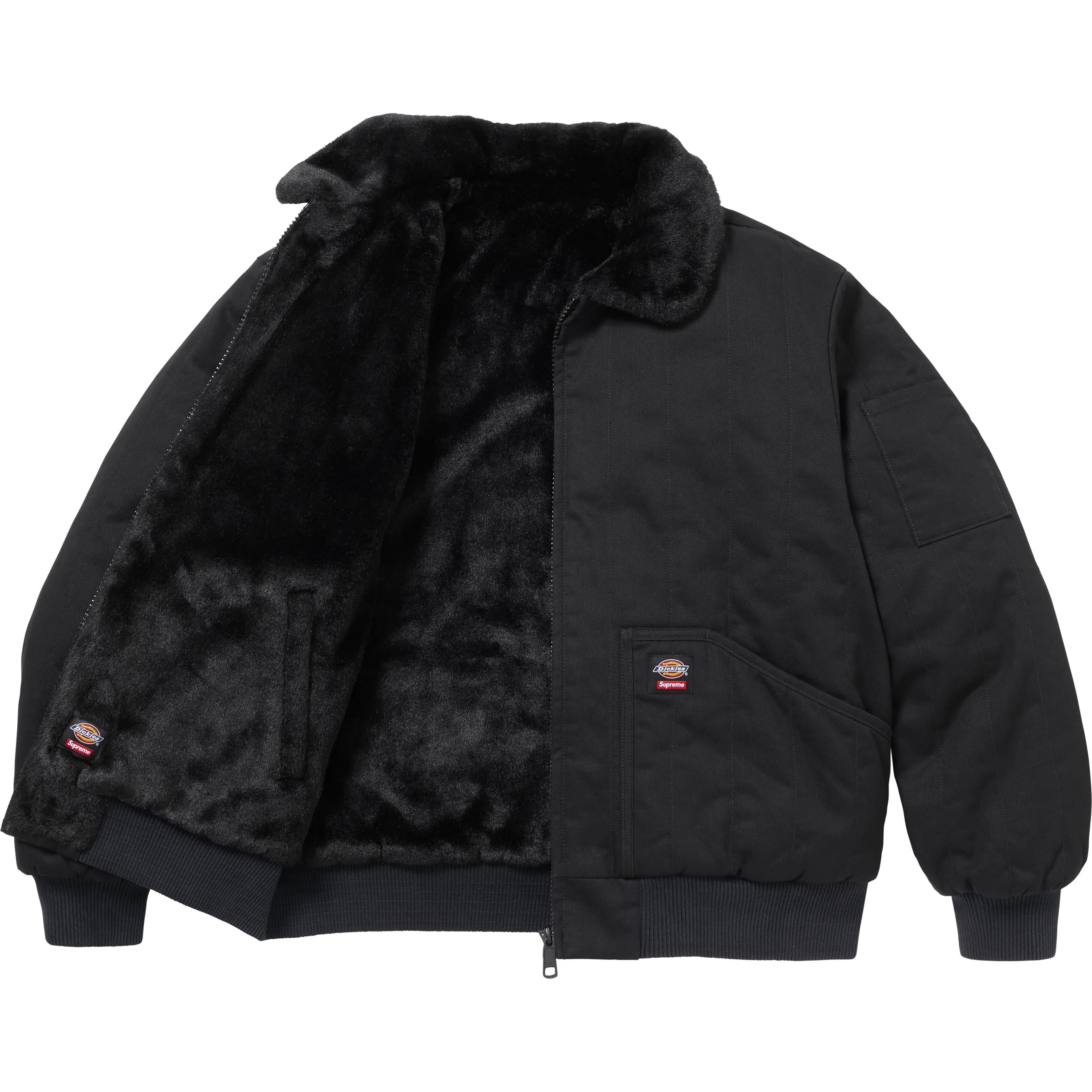Supreme®/Dickies® Reversible Quilted Faux Fur Work Jacket view 5